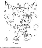 coloriage oui oui fait la fete